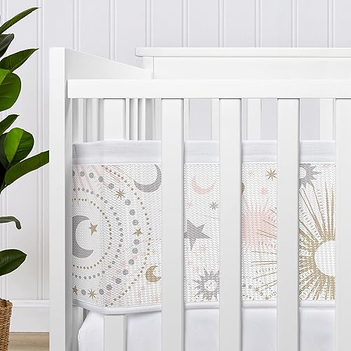 Sweet Jojo Designs BreathableBaby Blush Pink Gold Star and Moon