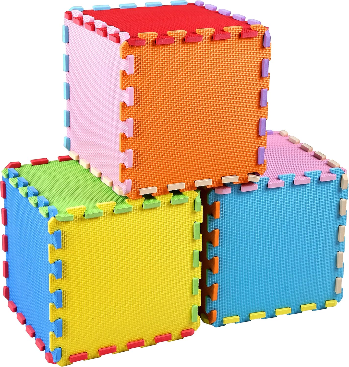 BalanceFrom Kid's Puzzle Exercise Play Mat with EVA Foam Interlocking Tiles, 9 Colors (36 Tiles): Sports & Outdoors
