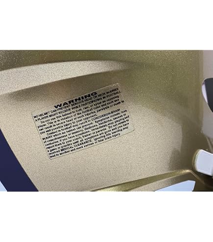 Warning Label Decal for Football Helmets (White)