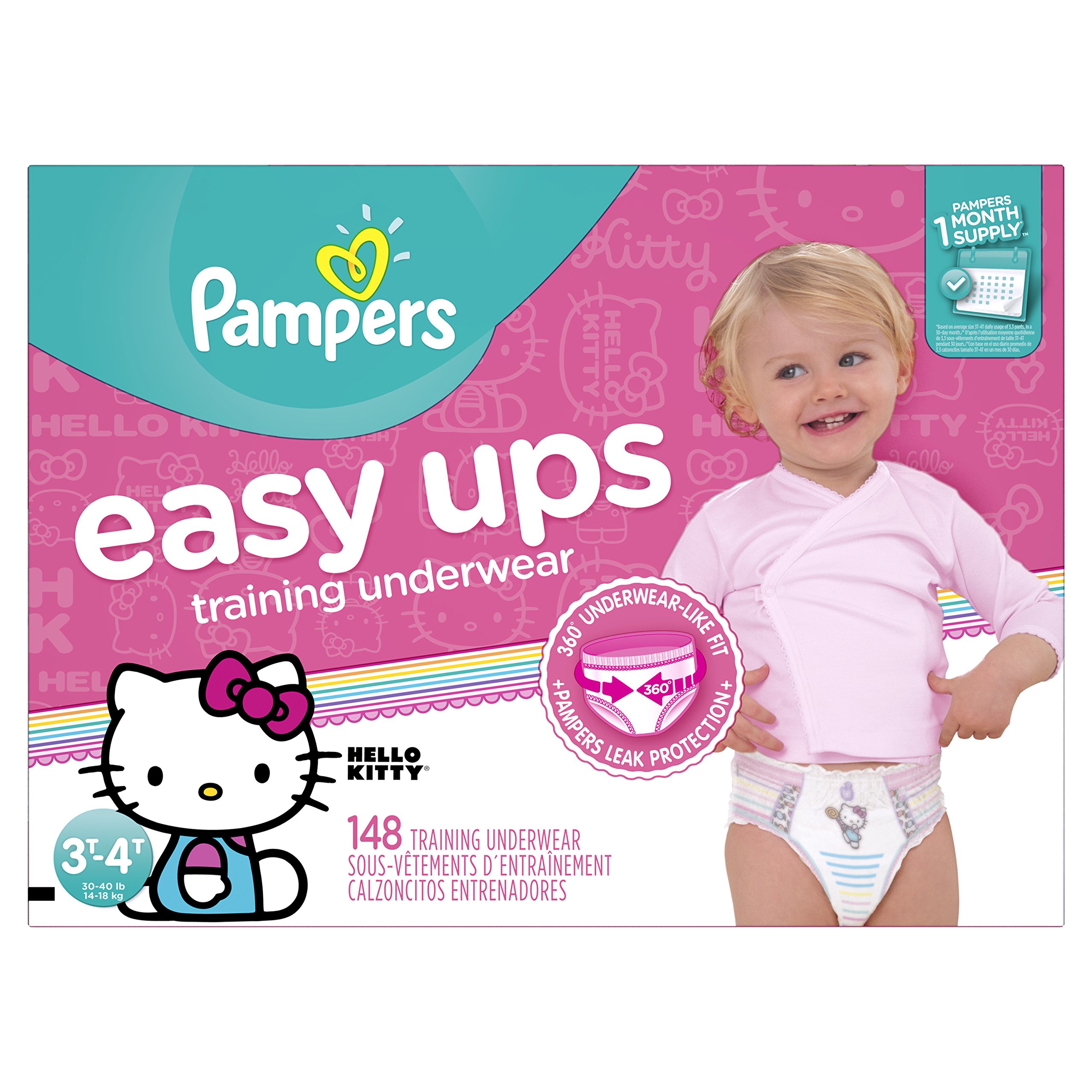 Galleon Pampers Easy Ups Training Pants Pull On Disposable Diapers For Girls Size 5 (3T4T