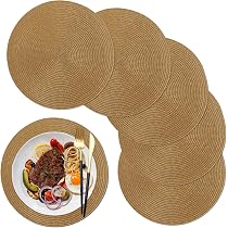 Amazon.com: WANYD Juego de manteles individuales redondos de 12.6 ...