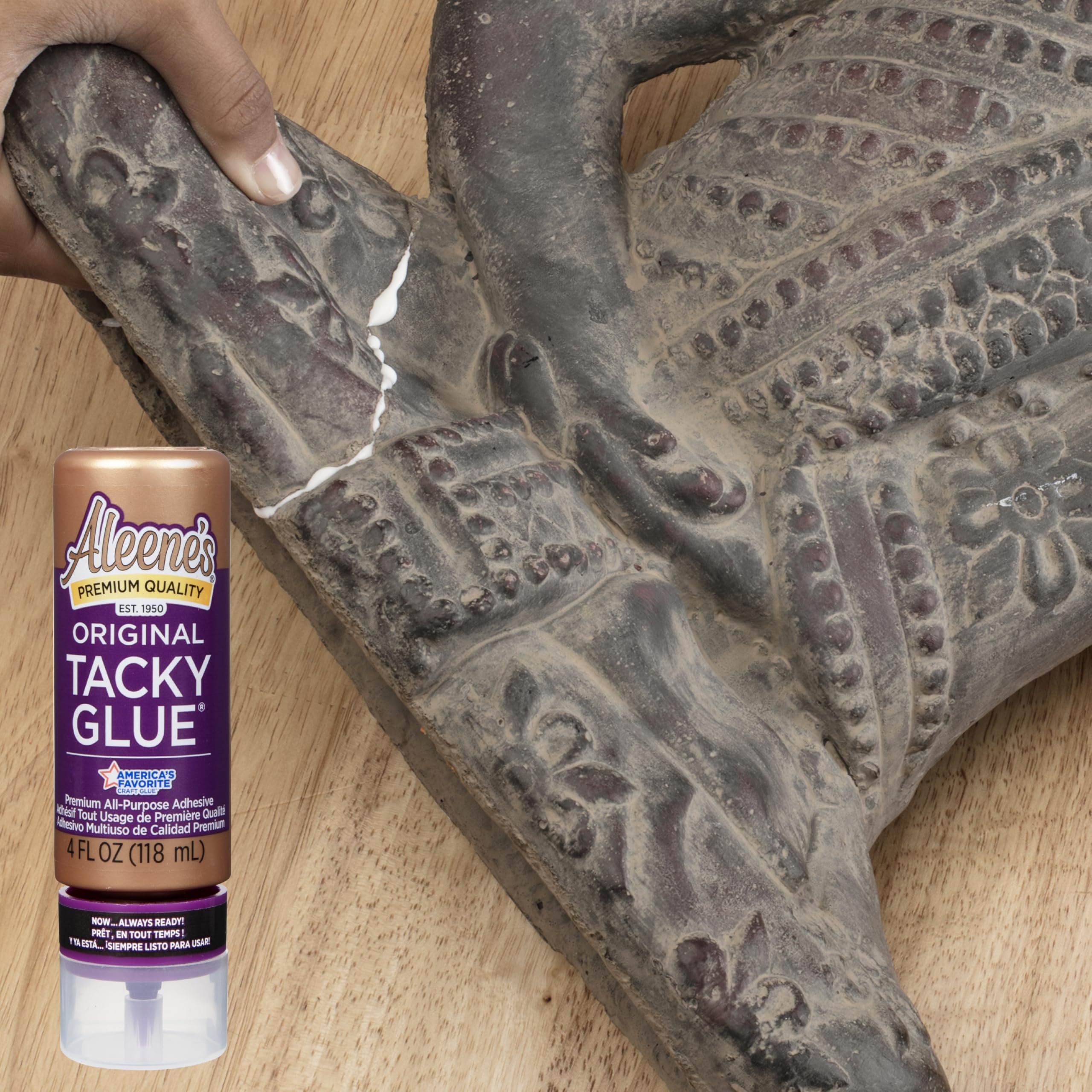 Aleene's Orignial Tacky Glue for Crafts in Always Ready Bottle, Nontoxic, Dries Clear, 4 fl oz