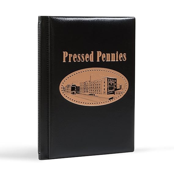 Leuchtturm 355642 Album Pressed Pennies Sammelalbum für 96 Elongated Coins, Quetschies, Presslinge und Souvenir Münzen
