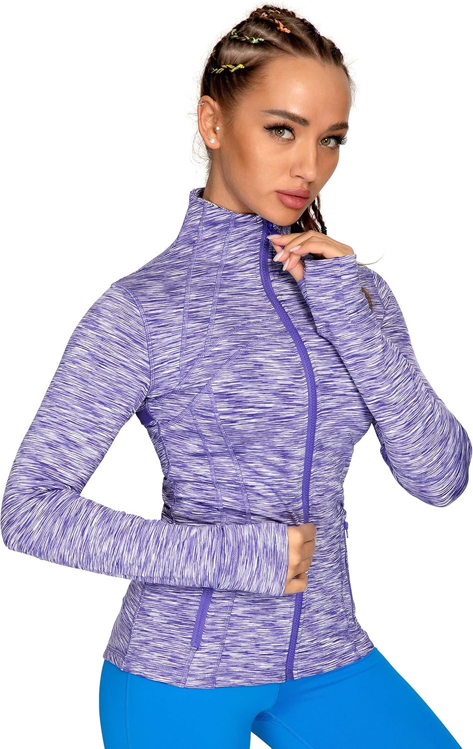 QUEENIEKE Women's Sports Define Jacket Slim Fit CottonySoft Handfeel