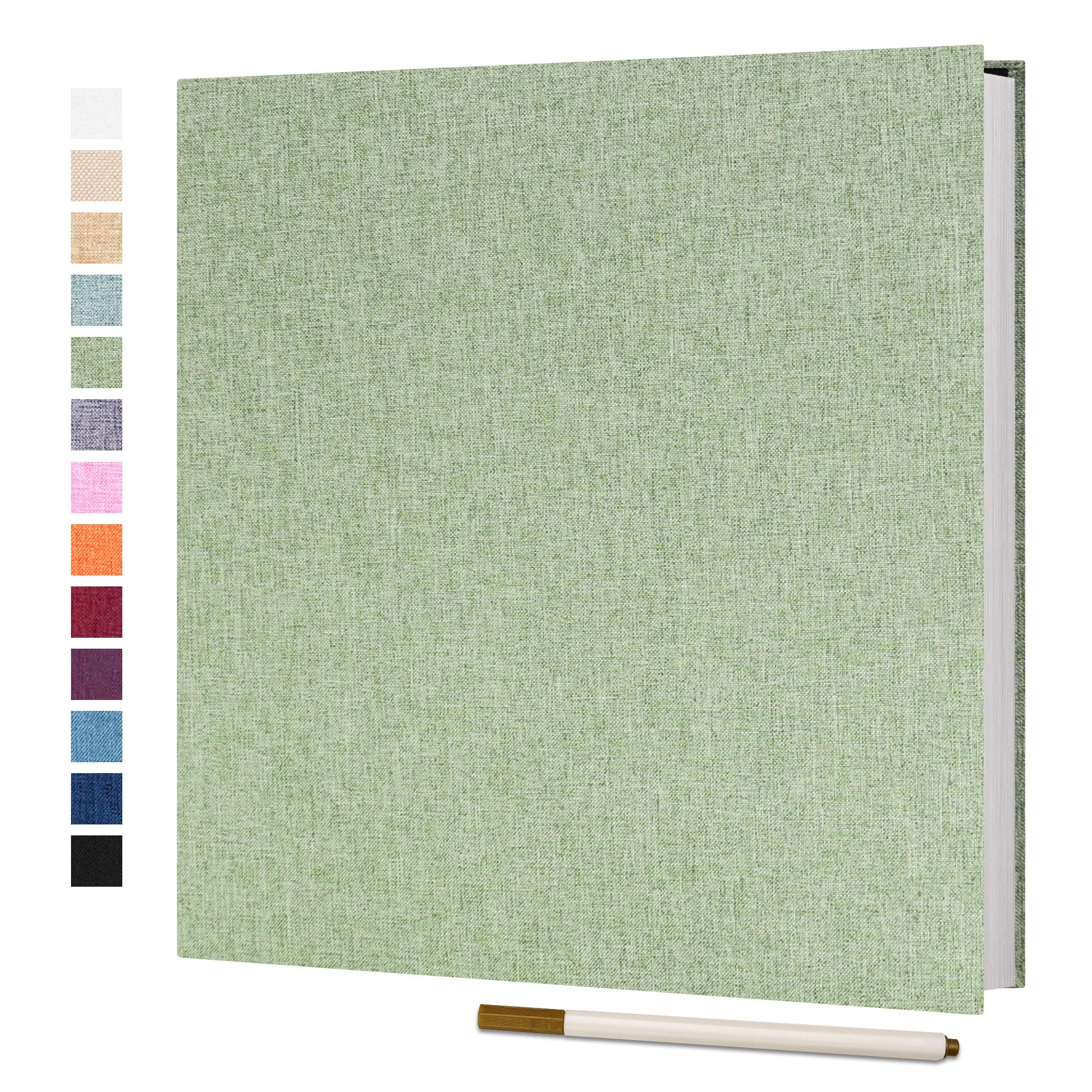 Vienrose Large Photo Album Self Adhesive for 4x6 8x10 10x12 Pictures Scrapbook Album DIY Scrap Book 40 Sticky Pages with A Metallic Pen