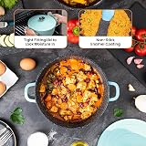 nuovva Casserole Dishes with Lid 4L Teal Non Stick Dutch Oven 24cm view 8