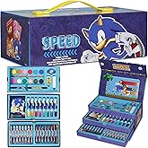 SONIC THE HEDGEHOG Colored Pencils Art Supplies Kids Drawing Kit School Supplies Set Coloring Painting Drawing Pencils Crayons Gifts for Boys