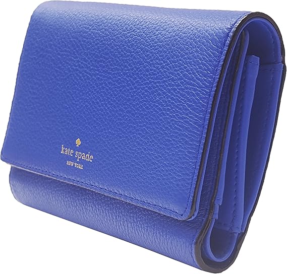 Kate Spade New York Wallet Leather Snap Blue Clothing