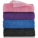 African Exfoliating Net, 4 Pieces African Net Sponge, Nylon African Bath Sponge Net, African Net Long Net Bath Sponge Shower
