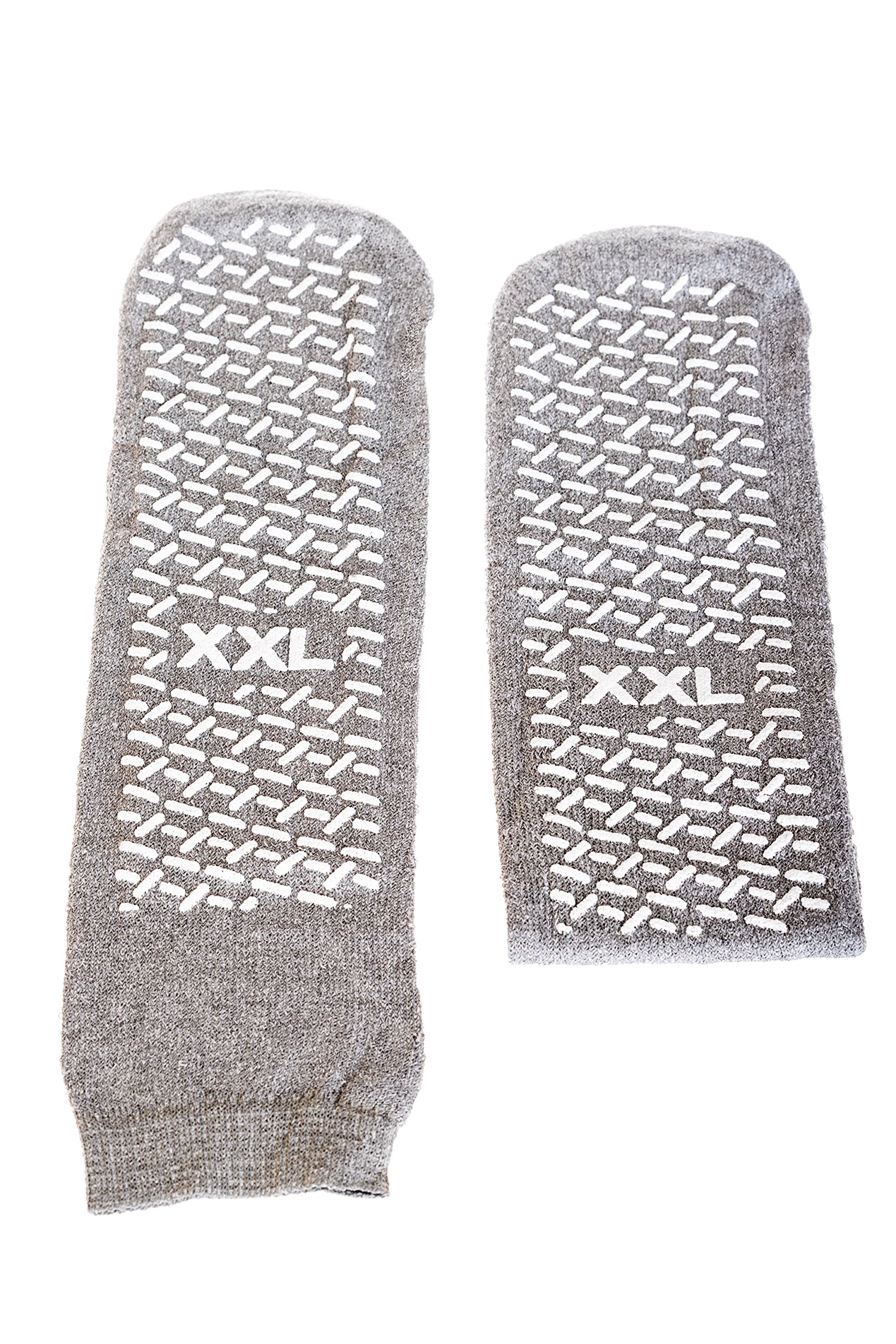 Medline Blue Adult Soft Knit Gripper Slippers 3 Pair 1 Size Fits