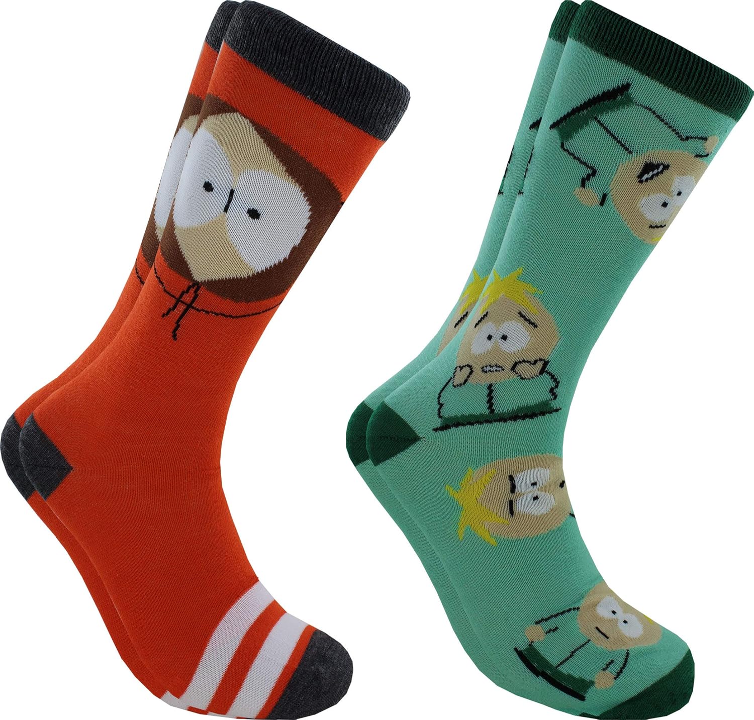 South Park Kenny & Butters Men's Casual Crew Socks 2 Pair
