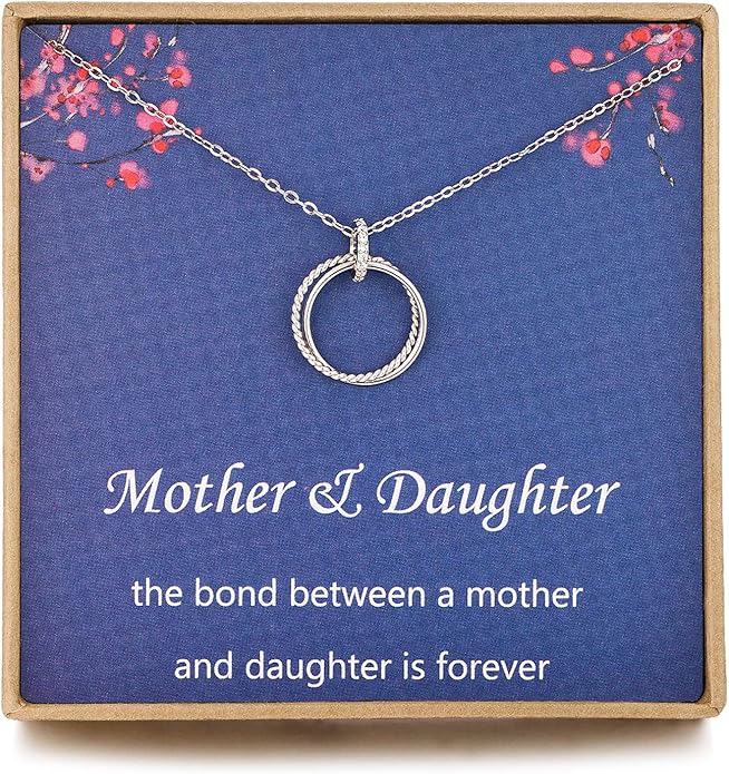 FERVENT LOVE Mother Daughter Necklace Sterling Silver