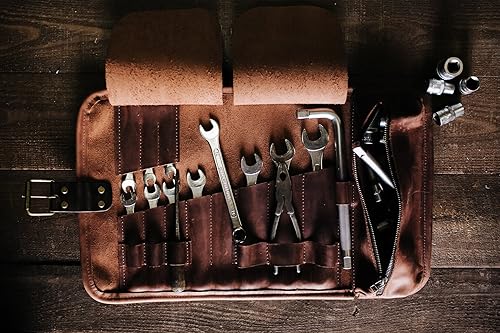 custom leather motorcycle tool bags