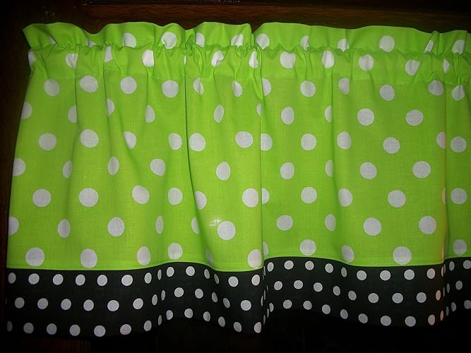 Amazon Com Lime Green Black Polka Dot Kitchen Bedroom Bathroom