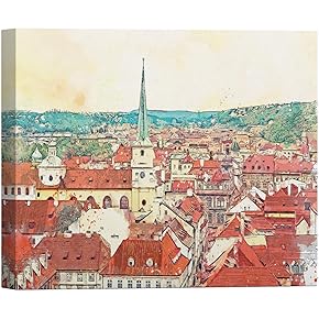 SIGNWIN Canvas Wall Art Prague Castle Hill Places...