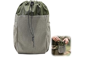 YIBOBO Saddle Hunting Dump Pouch, Mesh Hunting Storage Bag with Drawstring Closure, Easily Attaches to Any Saddle, Hunt Accessories