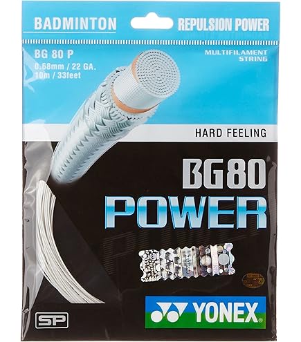 Amazon.com : YONEX BG80 Power Badminton String - 200m Reel