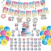 6 7 Birthday Decorations Set Includes Banner Large Cake Topper 24 x Cupcake Toppers 18 x Balloons Meme Themed