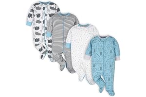 Onesies Brand baby-boys 4-pack Sleep 'N Play Footies