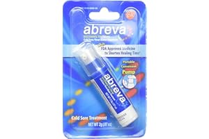 Abreva Cold Sore/Fever Blister Treatment, Pump 0.07 oz (2 g) (Abreva Pump)