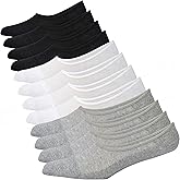 Jormatt Genuine Mens No Show Socks, Loafer Sneakers Low Cut Cotton Socks With Non Slip Grips