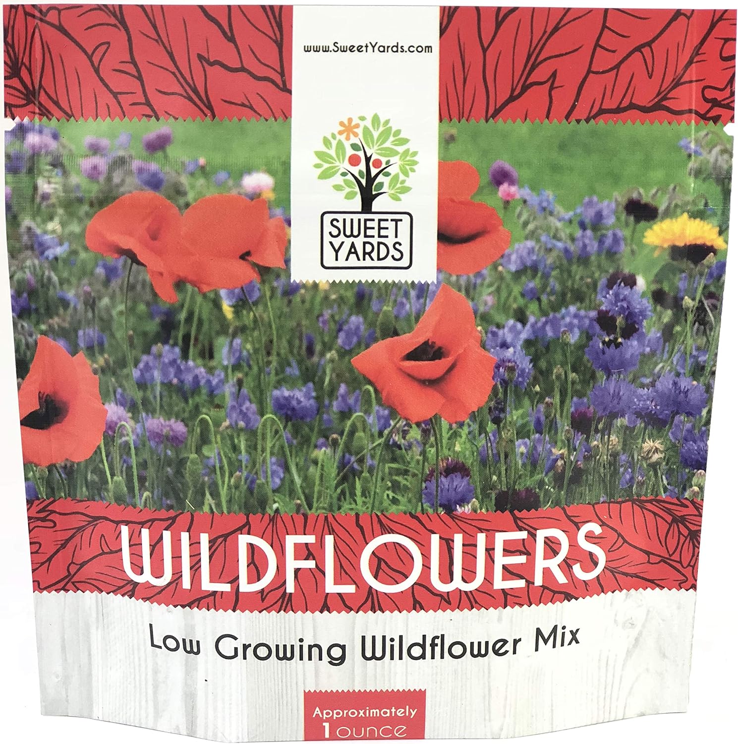 Amazon Com Wildflower Seeds Low Growing And Container Mix 1 Ounce Over 7 500 Open Pollinated Annual And Perennial Seeds Garden Outdoor