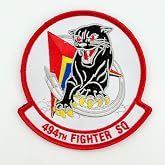 494th Fighter Squadron Patch &ndash; Hook and Loop Backing