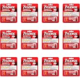 Tylenol Extra Strength Caplets with 500 mg Acetaminophen, Pain Reliever &amp; Fever Reducer, 10 ct (Pack of 12)