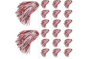 PullCrease 20 Pcs School Spirit Shakers Bulk, Cheerleader Pom Poms for Adults Sports Team Party Dance Football Basketball Volleyball Homecoming Fan Celebration Sporting Event