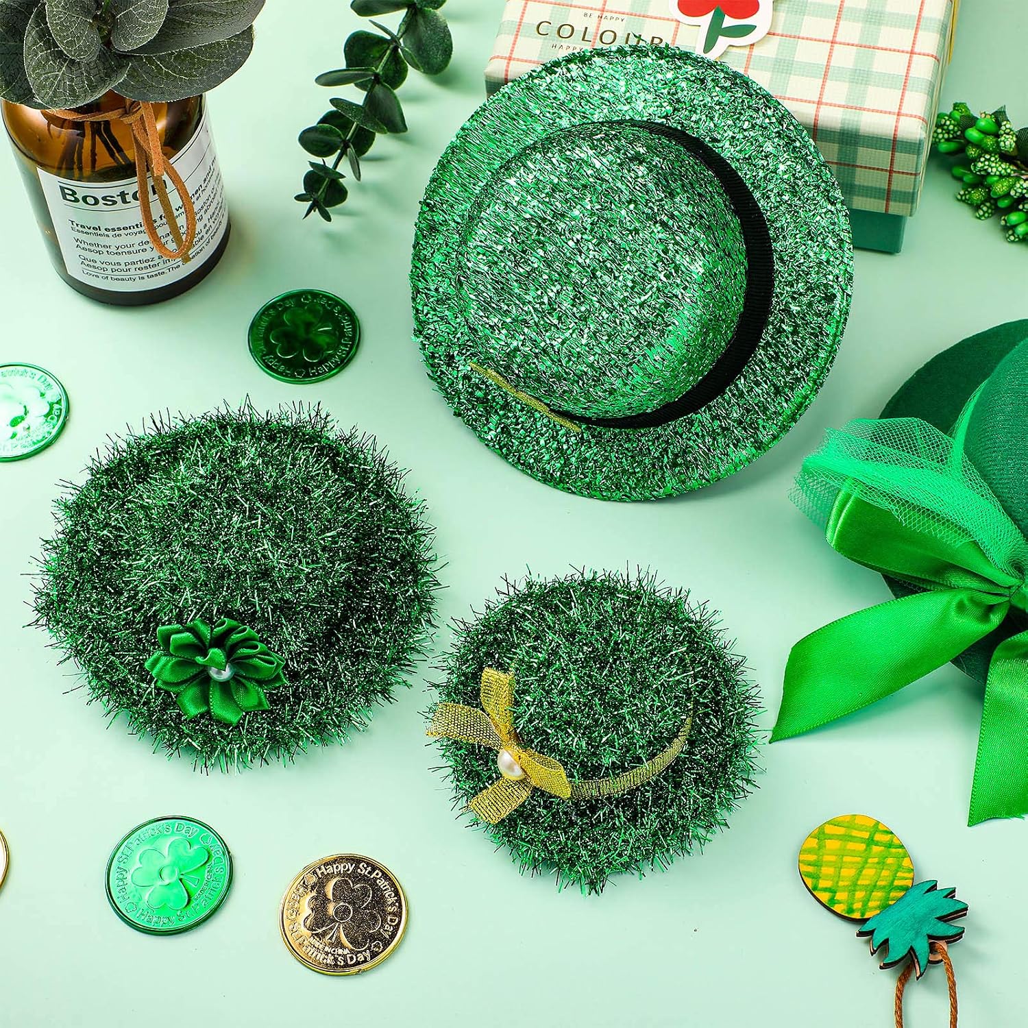 Chuangdi 6 Pieces St. Patrick's Day Party Hat Hairpins Leprechaun Hats Mini Hat Hair Clips Irish Green Accessories for Women Girls St. Patrick's Day Decorations - Image 5