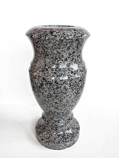 Xl Genuine 30 Cm X 15 Cm Cemetary Vase Granite Memorial Vase