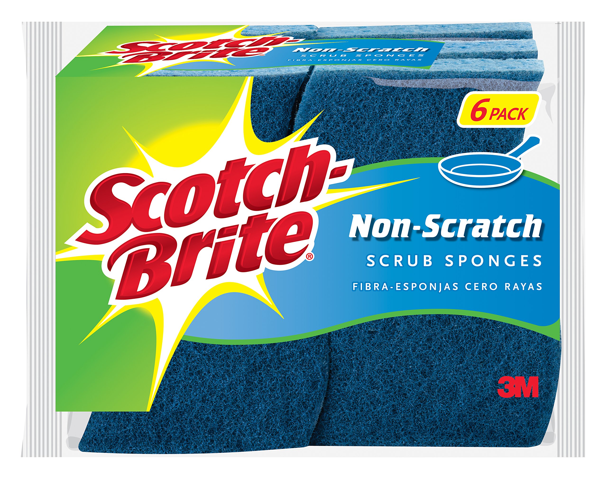 Scotch-Brite Non-Scratch Scrub Sponge, 6-Sponges