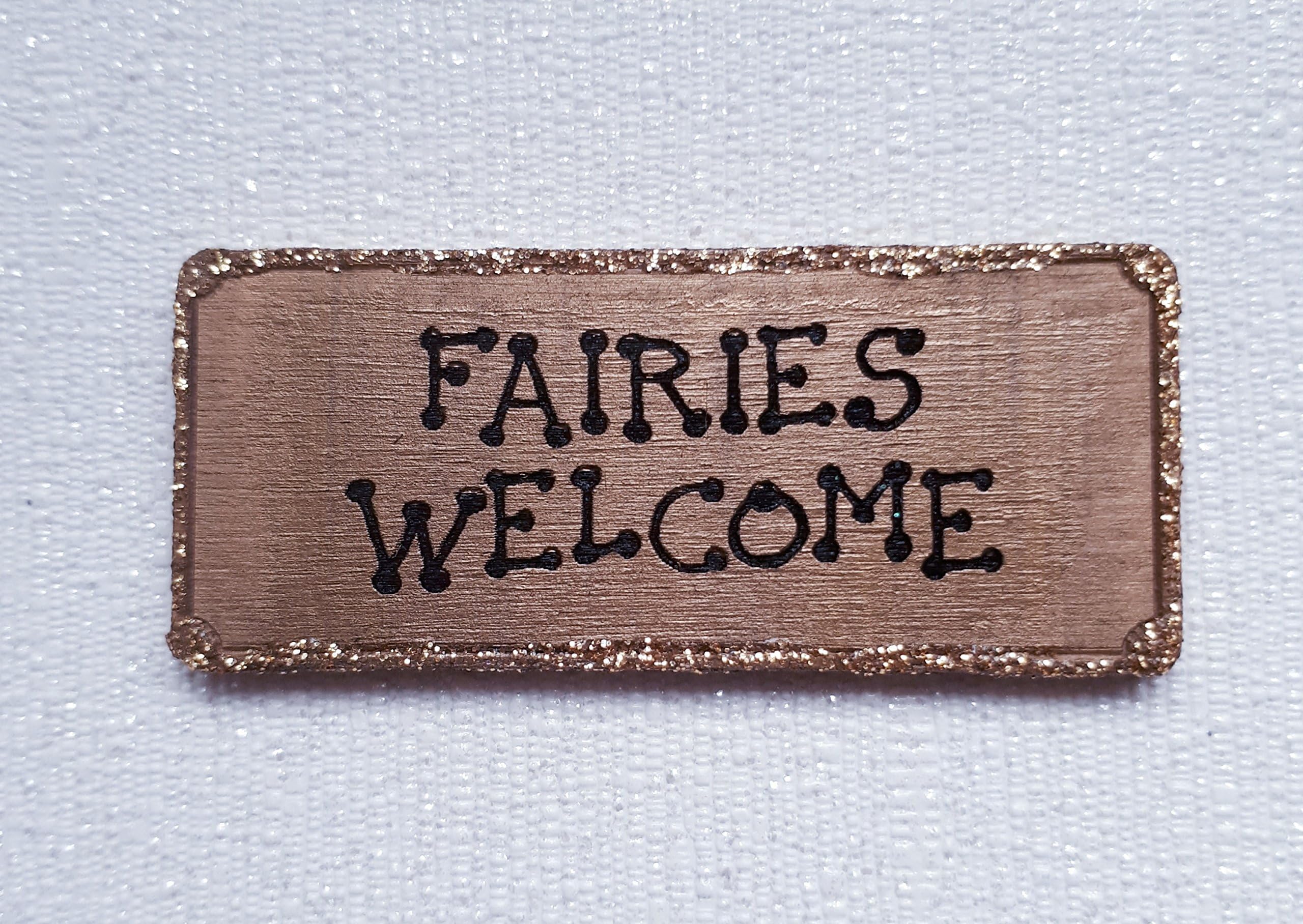Fairy door welcome mat - Wooden Fairy door accessories