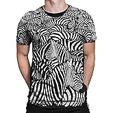 Liquid Blue Unisex-Adult White Zebra All Over Print Short Sleeve T-Shirt