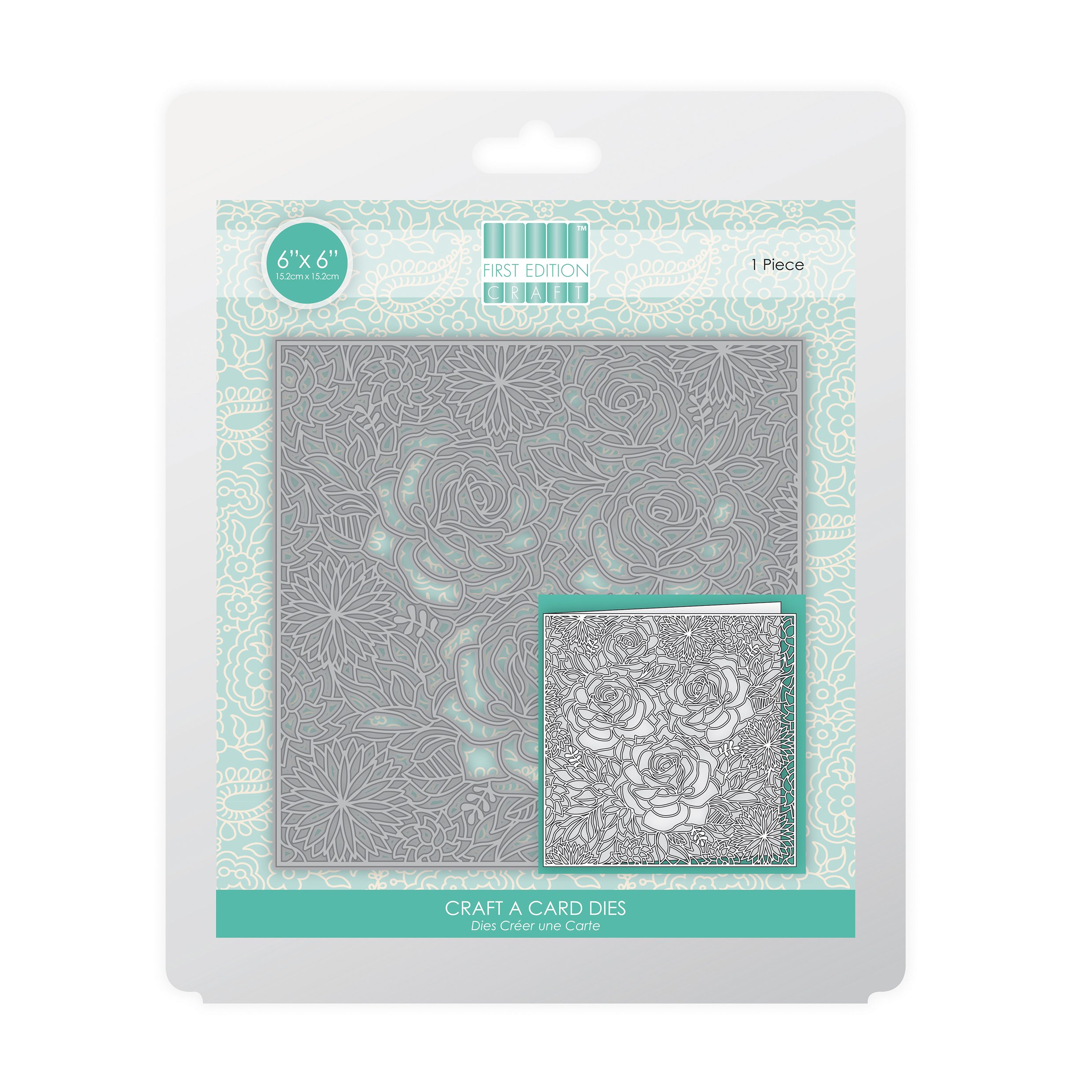 Trimcraft Craft a Card Die-Roses, Steel, Grey, 22 x 17 x 1.5 cm