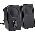 Amazon Basics Computer Speakers for Desktop or Laptop PC, AC-Powered (US Version), Black