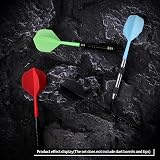 CyeeLife One Piece Dart Shafts and Flights 12pcs Black/Red/Blue/Green 2BA view 5