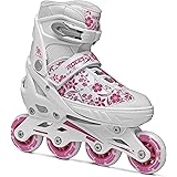 Roces 400809 Women's Model Compy 8.0 Adjustable Inline Skate, US 13jr-2, White/Violet