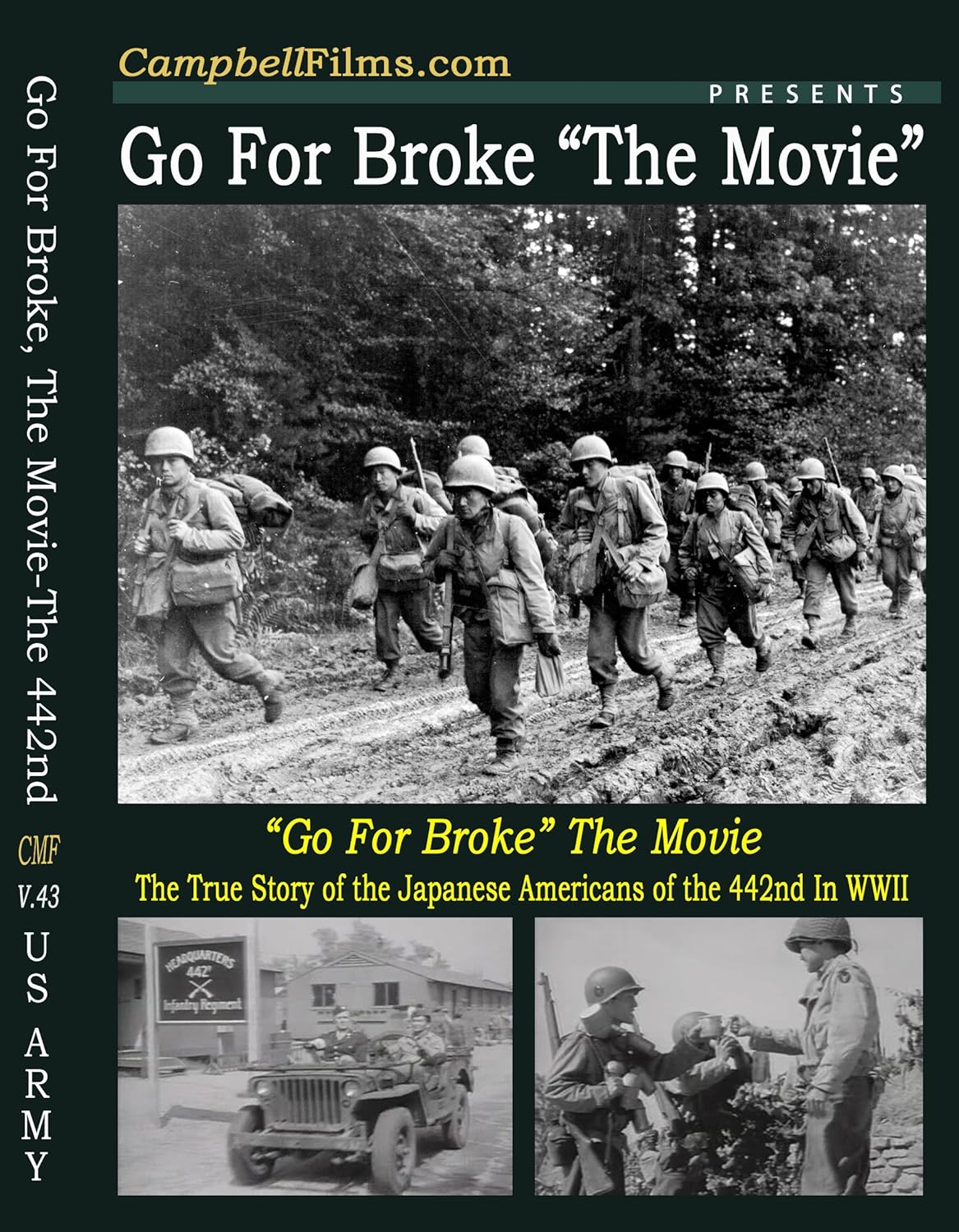 "Go For Broke" The Movie Japanese American GI's WW2 442nd Infantry old Films DVD