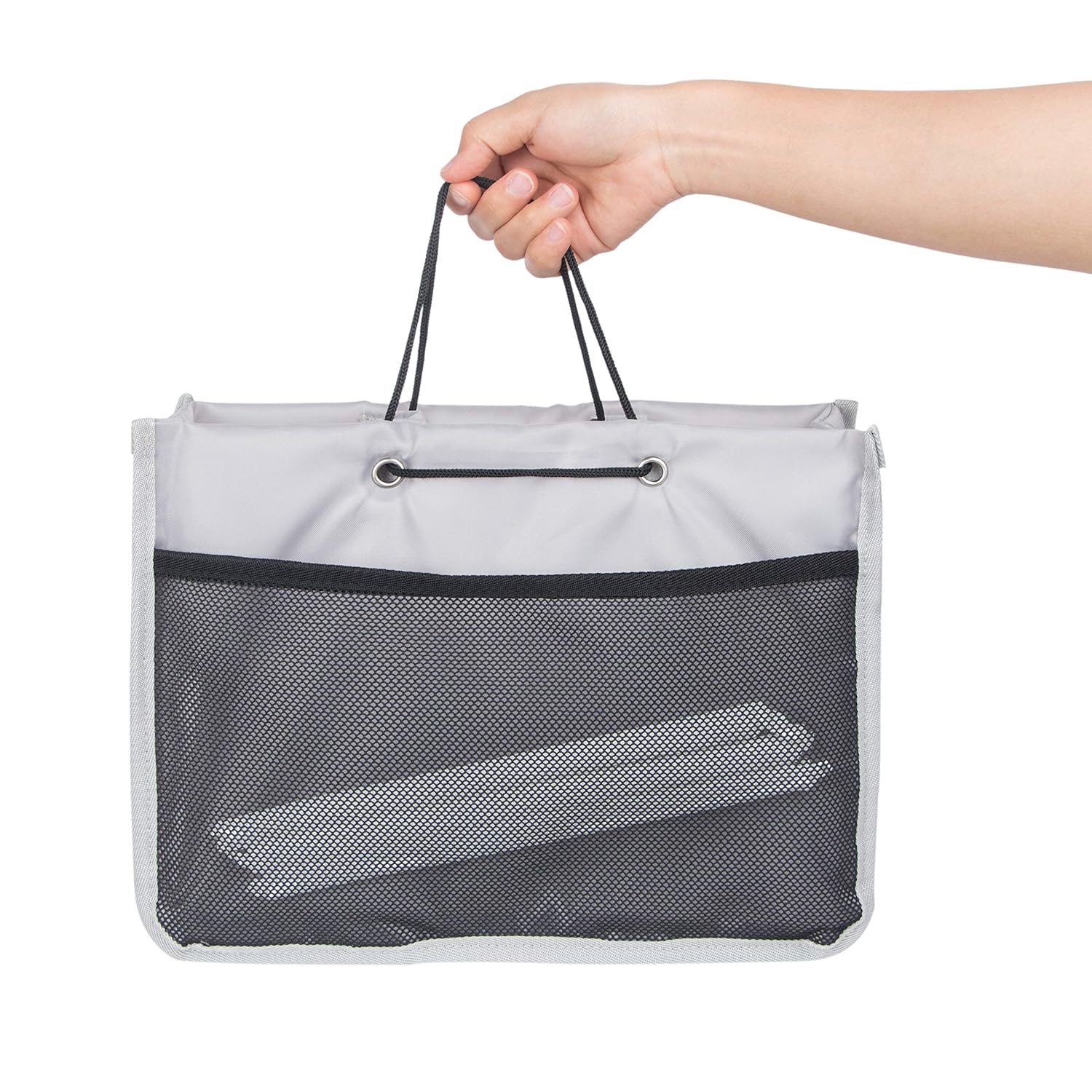 PACMAXI Drink Carrier for Delivery and Food Delivery Bag, Drink Holder for Take Out Office, Picnic, Beach and Outdoor Activities, Waterproof Carrying Cup Carrier Tote and Drink Carrier with Removeable (Interior Divider, Grey)