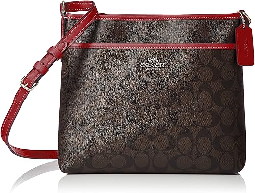 Amazon コーチ ショルダーバッグ F シグネチャー サコッシュ Pvc レザー ブラウン トゥルーレッド 並行輸入品 Coach コーチ ショルダーバッグ