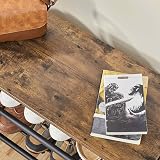 Yaheetech Coat Rack Stand 185cm with Shoe Bench Rustic Brown Industrial Hall view 7