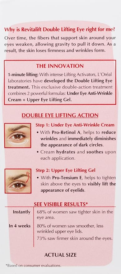 revitalift eye cream ingredients