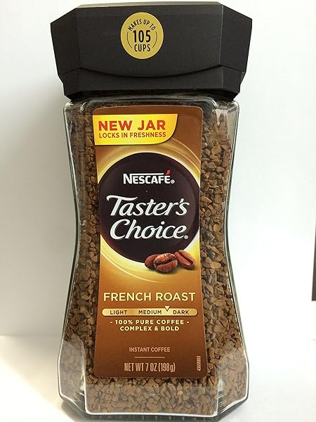 NESCAFE TASTERS CHOICE FRENCH ROAST INSTANT COFFEE, NEW JAR, 7 OZ CANISTER