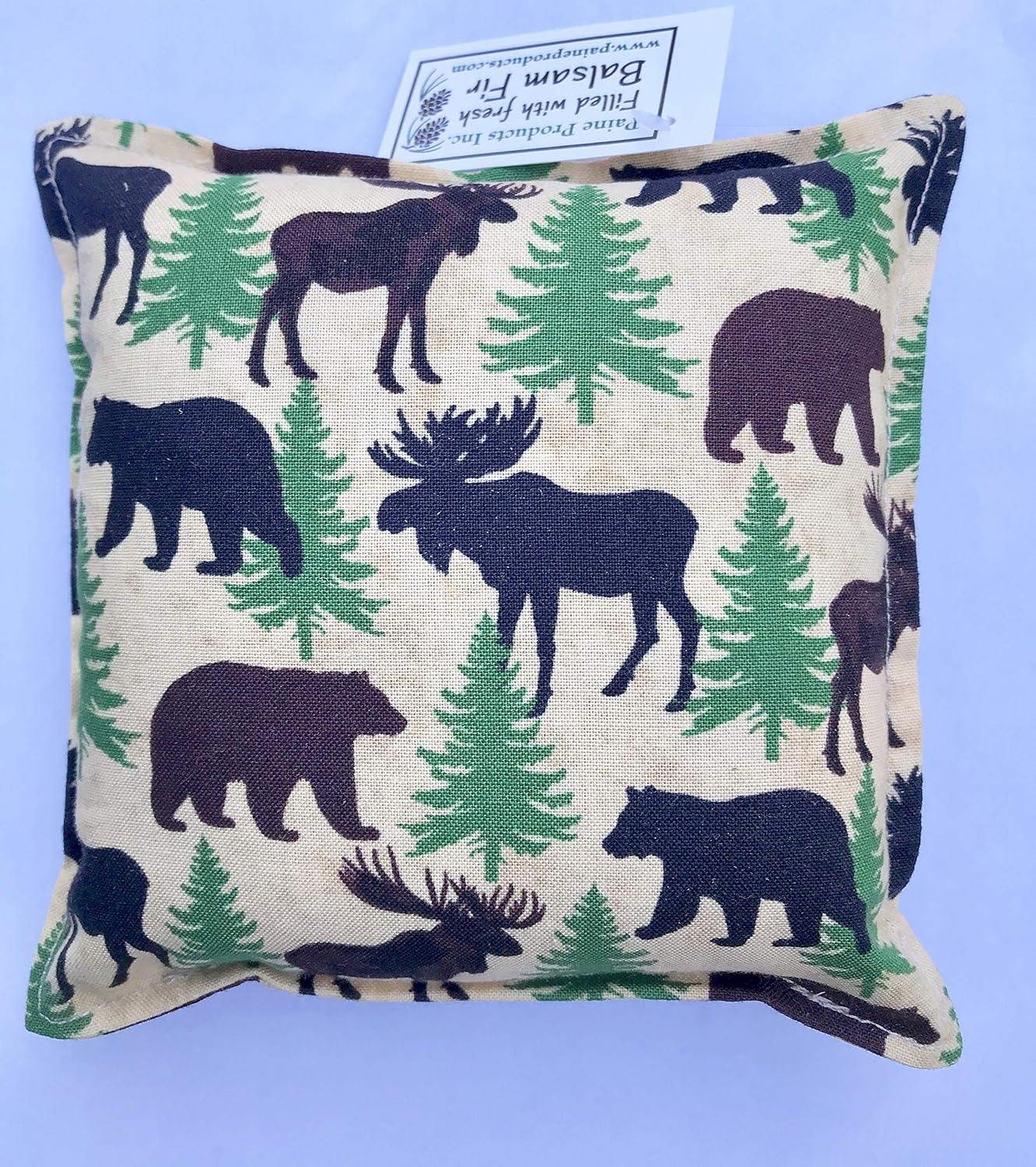 Amazon Com Paine S Balsam Fir Pillow 5 X5 Moose Bear Trees