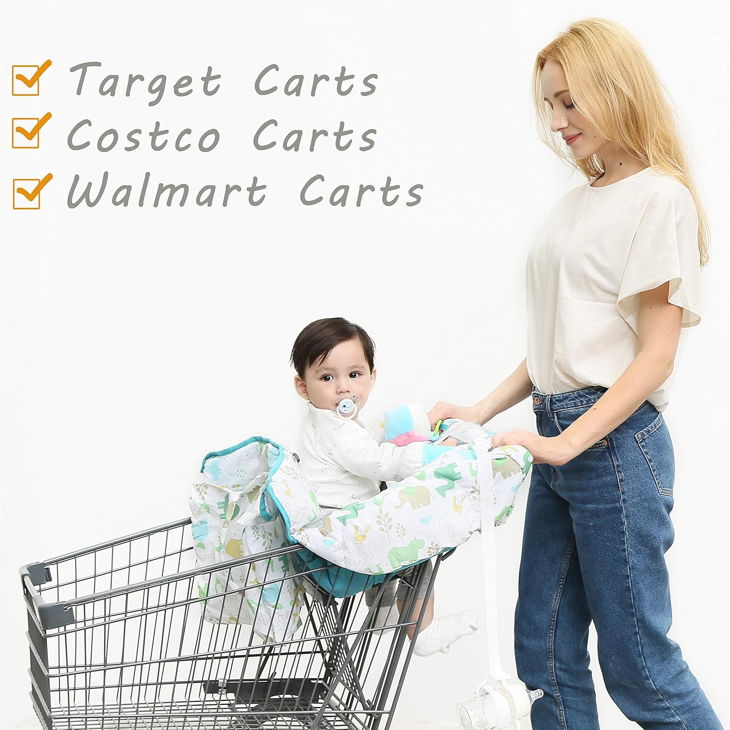 girl shopping cart cover