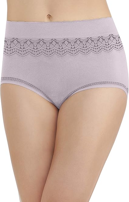 Vanity Fair Women S No Pinch No Show Seamless Hi Cut Panty 13171 Earthy Grey Lace Large 7 At Amazon Women S Clothing Store