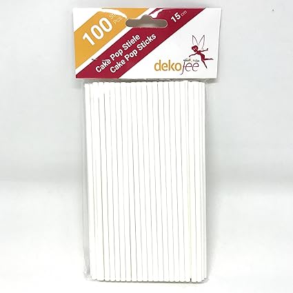 dekofee Cake Pop Sticks 15cm (Papier, 100 Stück)