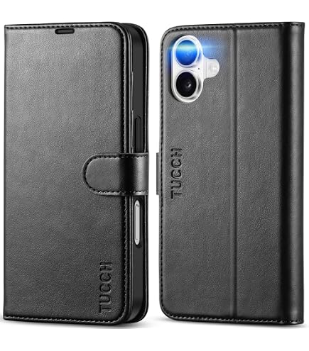 Tekcoo Custodia A Portafoglio Per IPhone 16E (2025) – Magnetica Rimovibile Con 11 Slot, Cinghia Inclusa, Oro