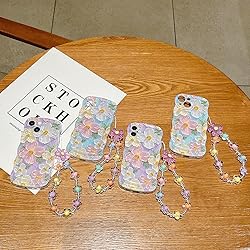 for iPhone 13 Mini Curly Wavy Case, Cute Colorful
